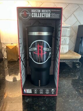 NBA Houston Rockets Black Travel Tumbler